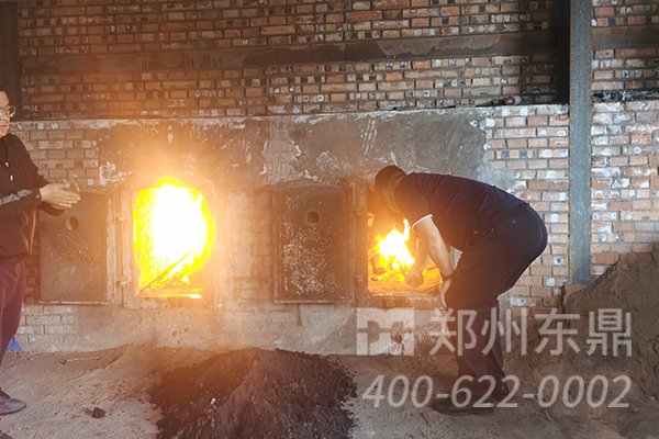 內(nèi)蒙古伊旗煤泥烘干機設備點火試機現(xiàn)場