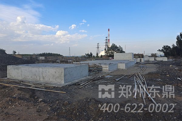山西大同煤泥烘干機(jī)基礎(chǔ)建設(shè)現(xiàn)場